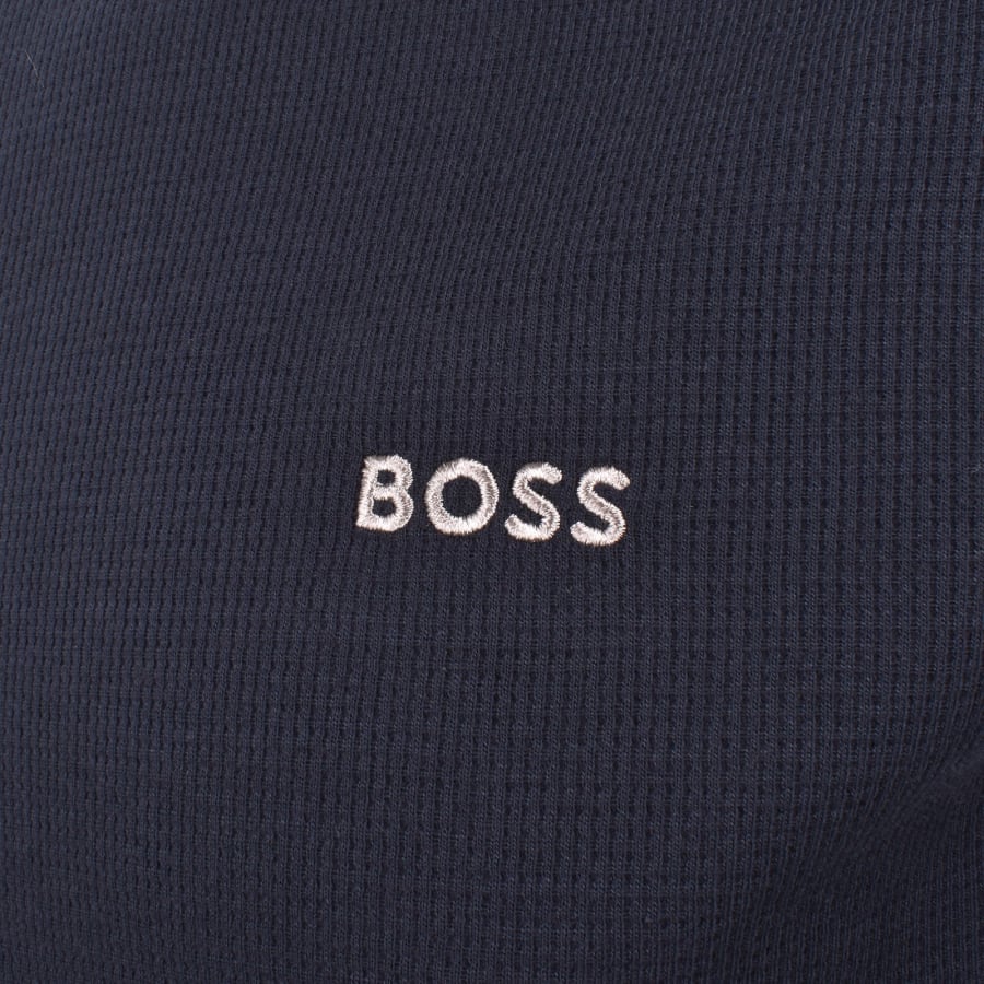 Boss Bodywear waffle t-shirt in blue